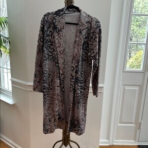 Bally & Millie Animal Print Long Cardigan